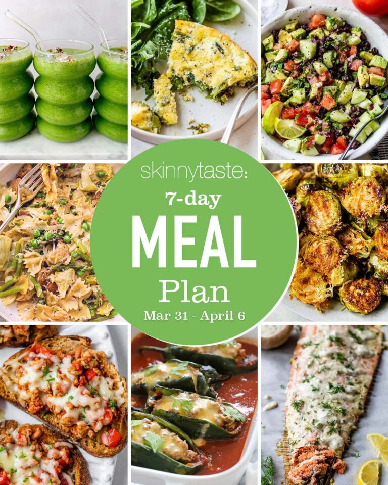 Free 7 Day Healthy Meal Plan (March 31-April 6)