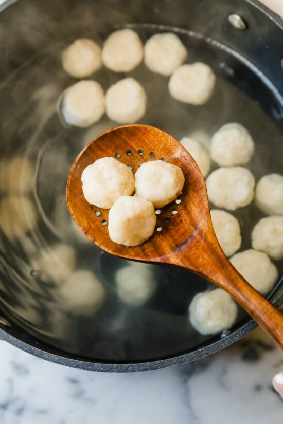 Boil the gnudi