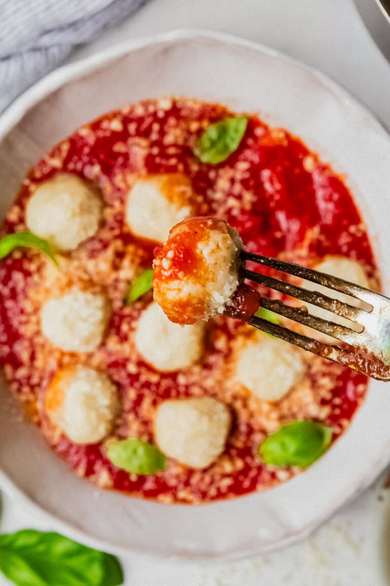 Cottage Cheese Gnudi with Marinara Sauce (High Protein)