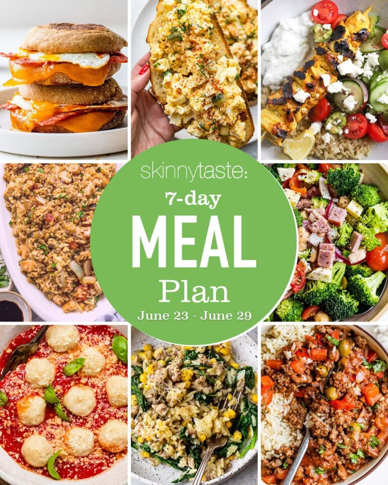 Free 7 Day Healthy Meal Plan (June 23-29)