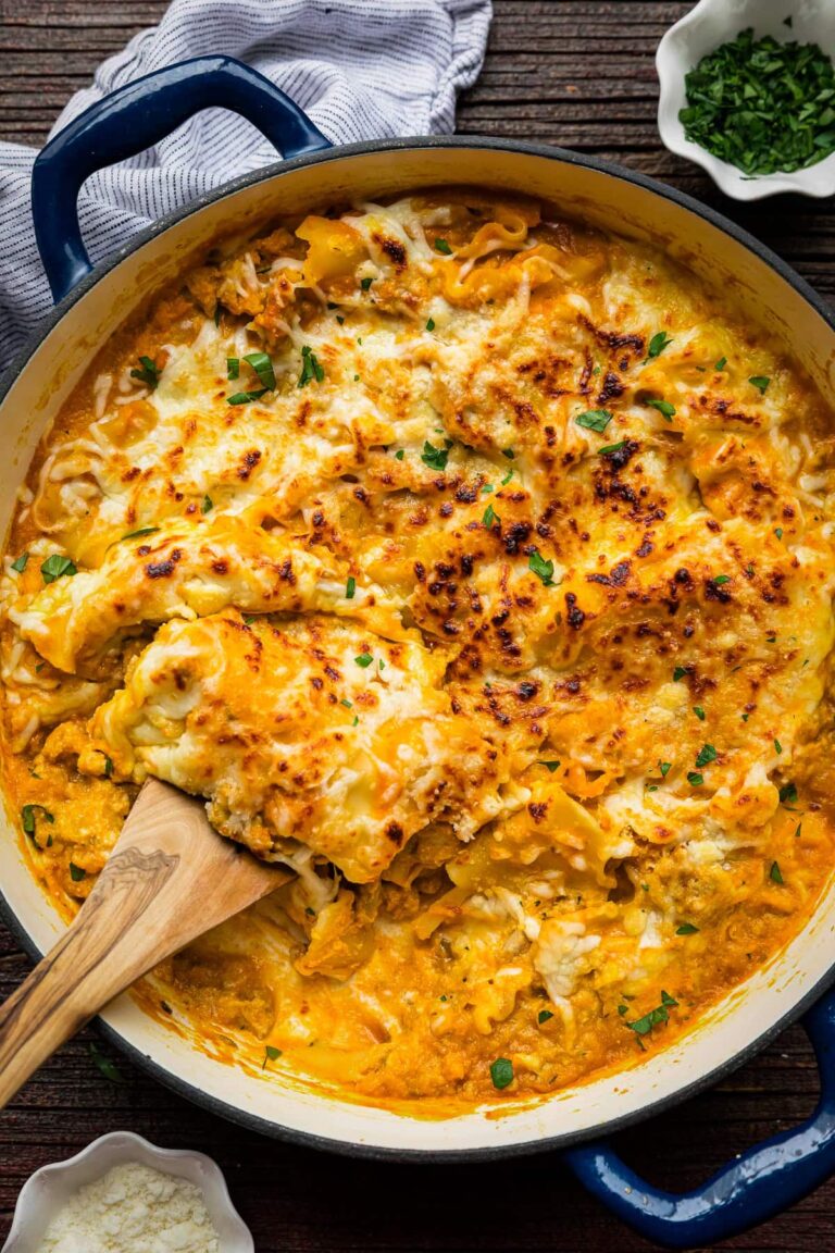 Pumpkin Lasagna Skillet – Skinnytaste Pumpkin Lasagna Skillet