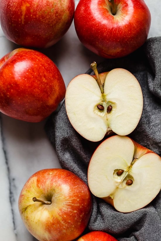 This Cinnamon Apple Crisp is perfect for fall, lightly sweetened with raisins and honey with a crisp, oat topping.