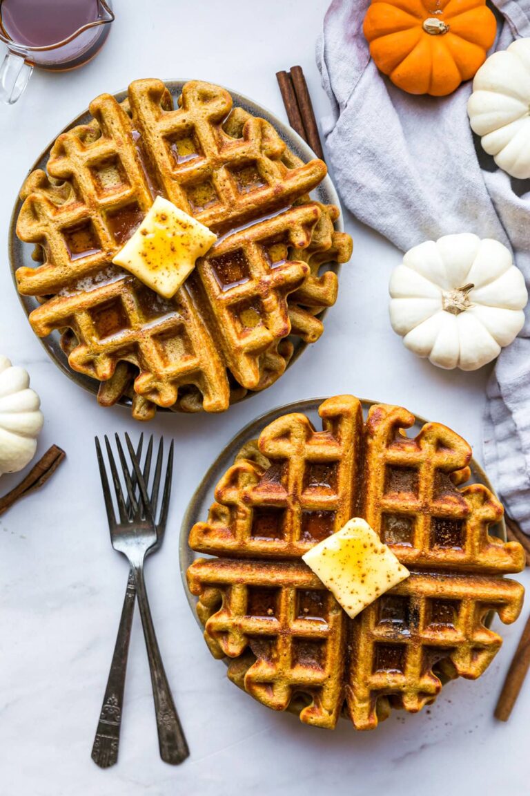 Pumpkin Waffles - Skinnytaste