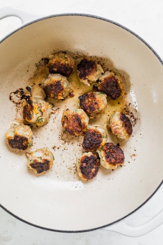 brown the meatballs