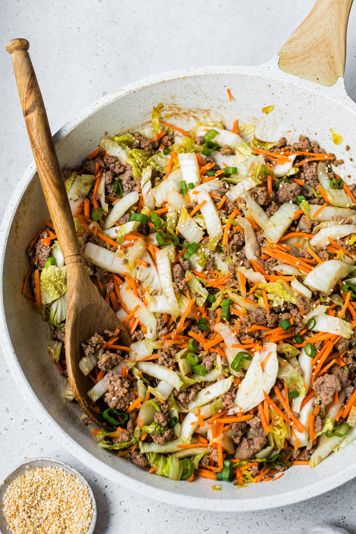 Ground Beef and Cabbage Stir Fry