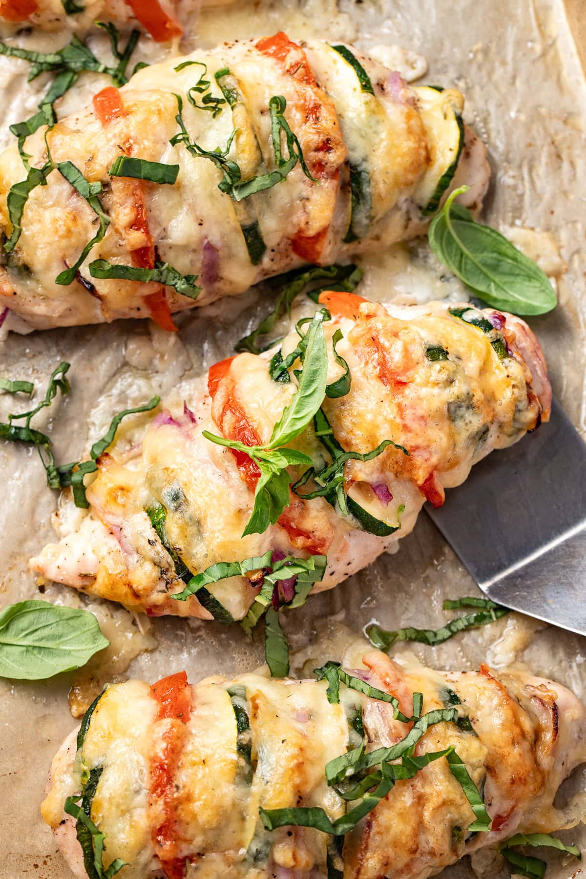 Hasselback Chicken Primavera