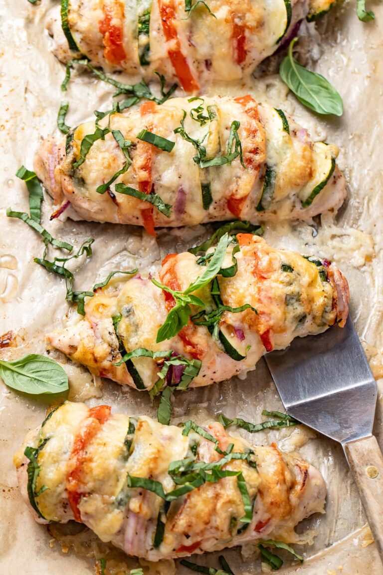 Hasselback Chicken Primavera - Skinnytaste