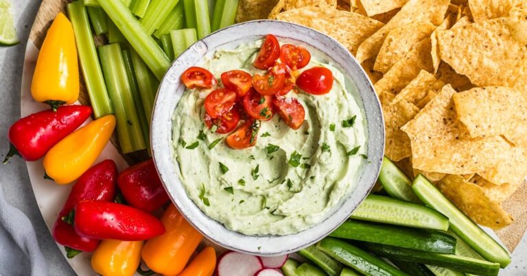 Whipped Avocado Cottage Cheese Dip