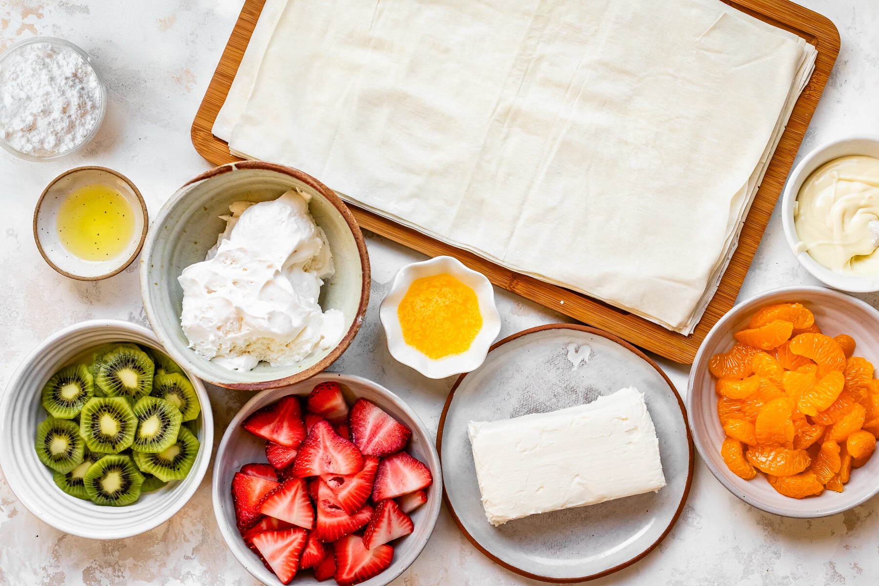 Phyllo Fruit Tart ingredients