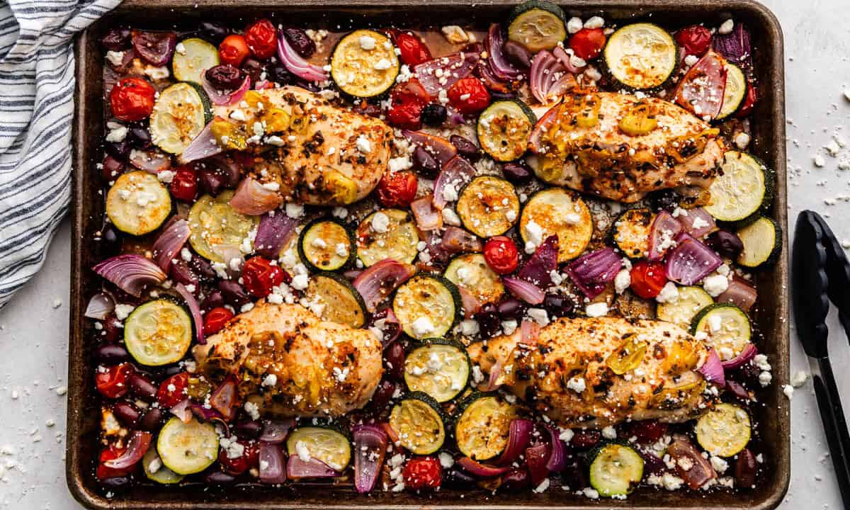 Sheet Pan Greek Chicken and Veggies
