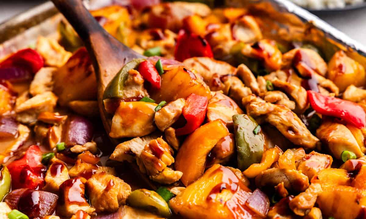 Sheet Pan Hawaiian Chicken and Veggies