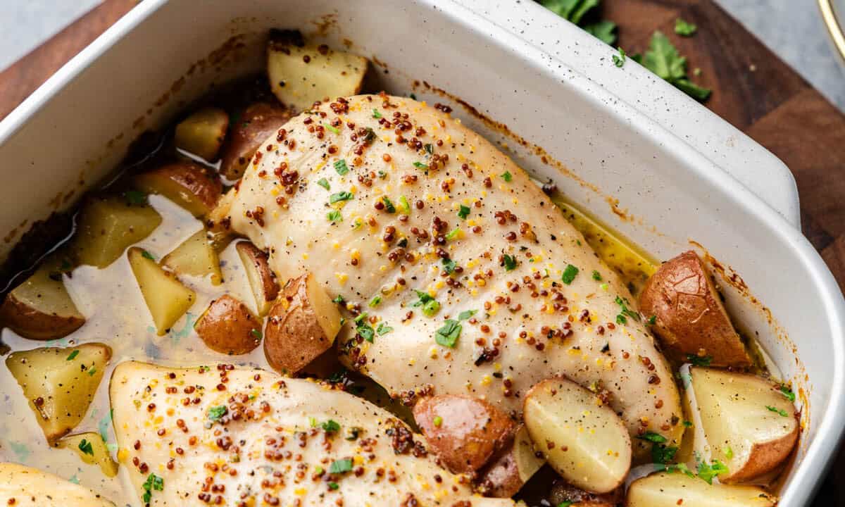 Baked Honey Dijon Chicken and Potatoes