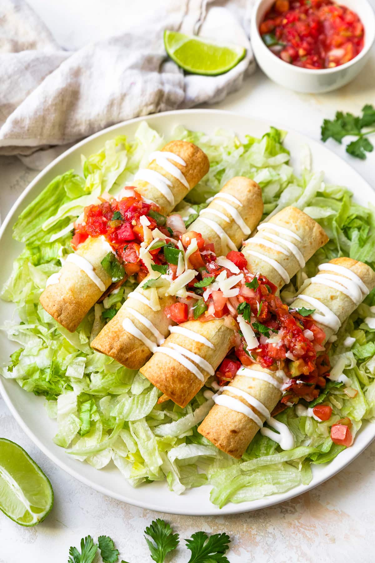 Air Fryer Chicken Flautas