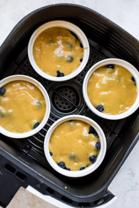 Air Fryer Blueberry Upside Down Cakes