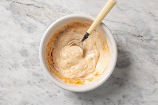 Chipotle mayo in a bowl. 