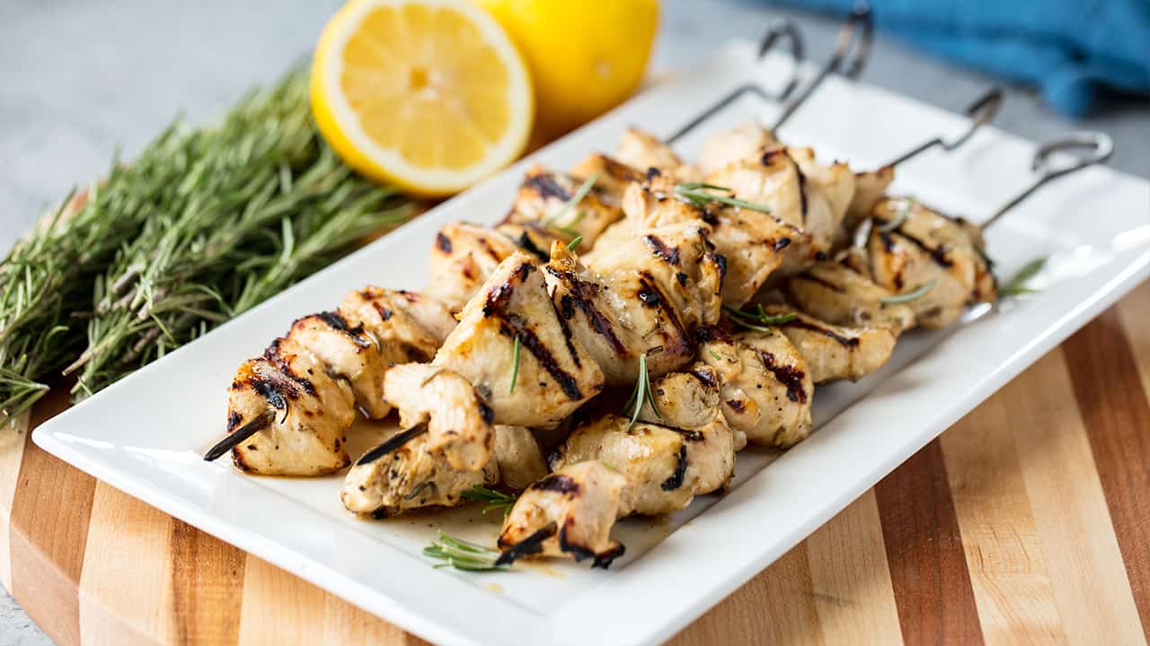 Rosemary Ranch Grilled Chicken Kabobs