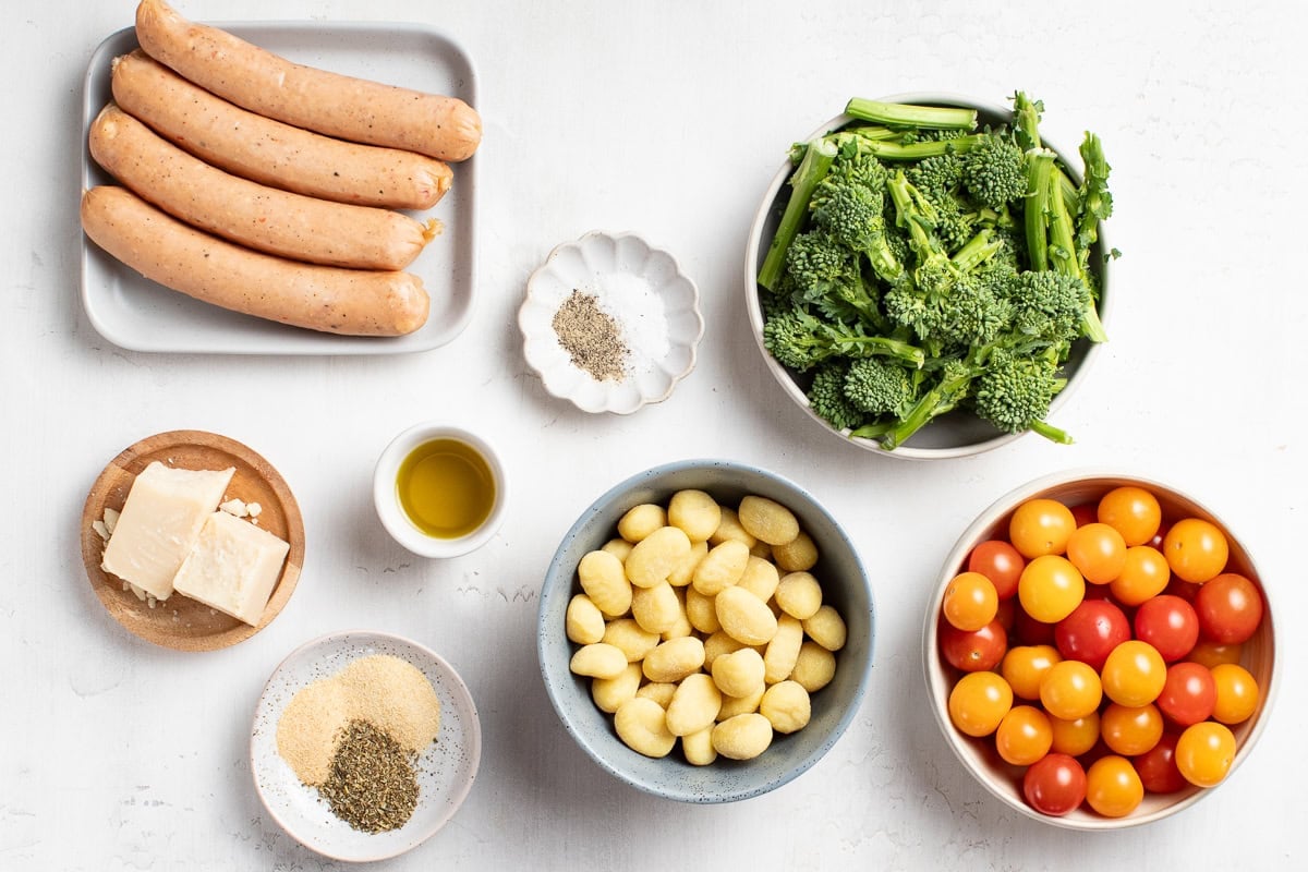 Gnocchi and Sausage with Tomatoes and Broccolini