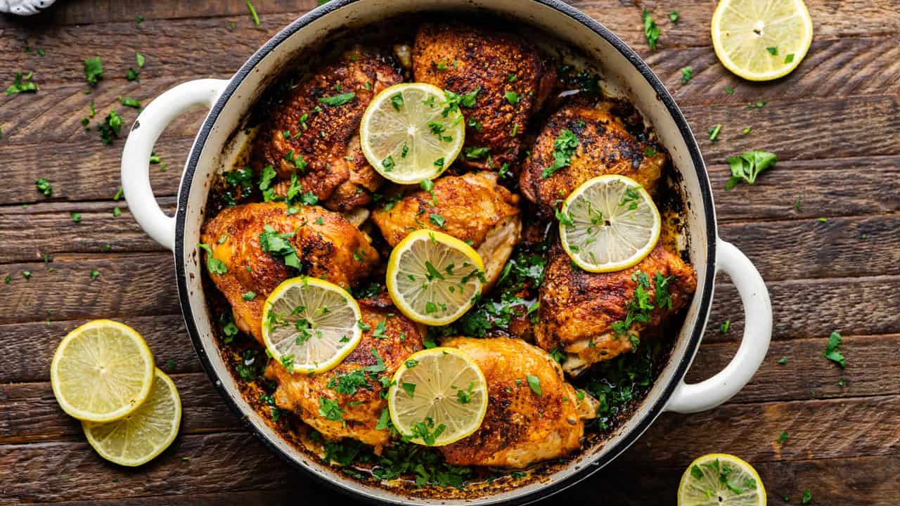 Skillet Chicken Thighs