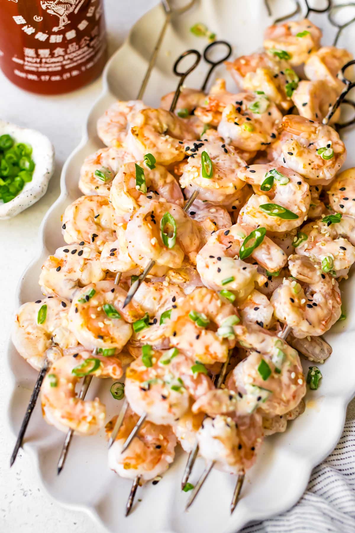 Bang Bang Shrimp Skewers