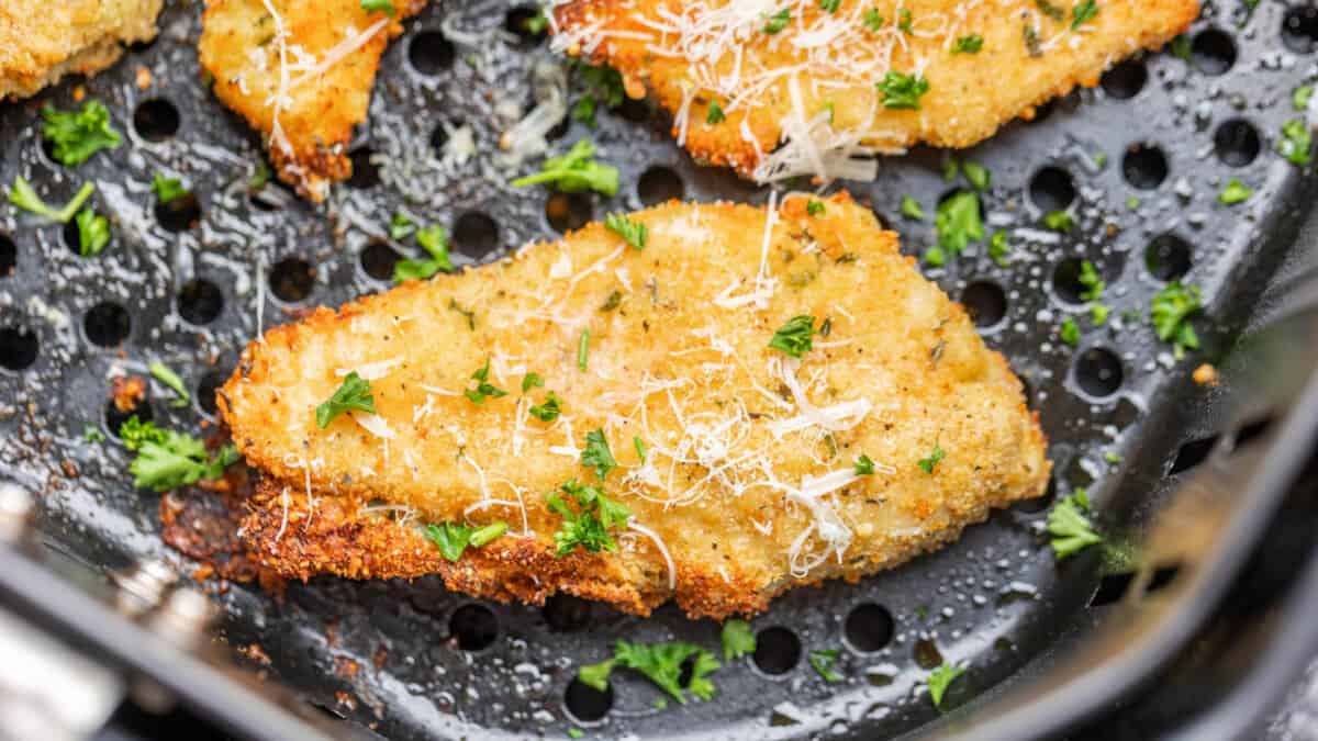 Close up view of chicken tenders.