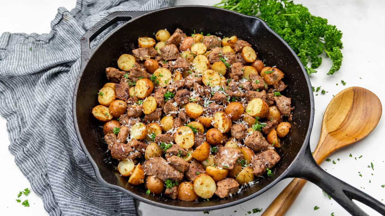 Steak Bites and Potatoes