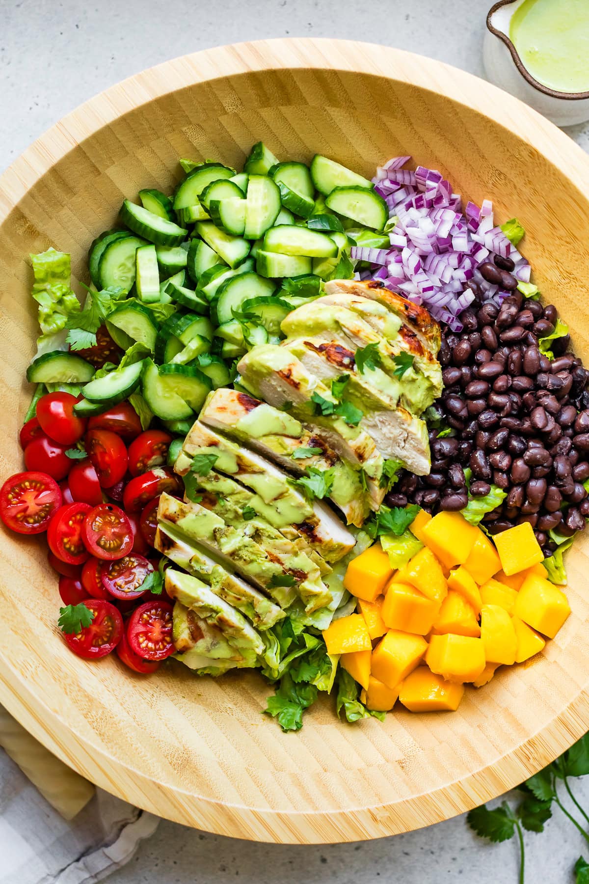 Grilled Chicken Salad with Cilantro Lime Dressing