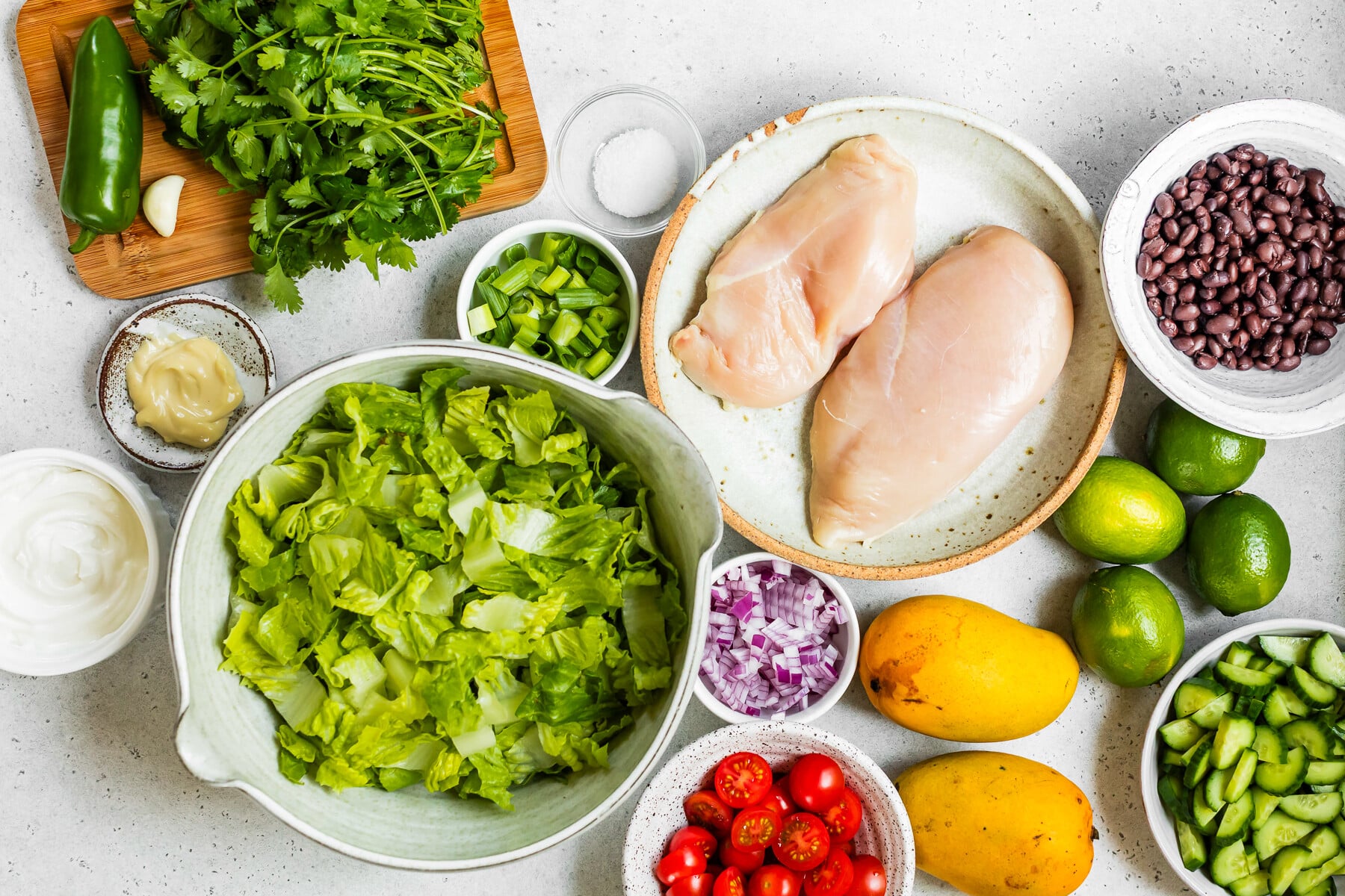 Grilled Chicken Salad ingredients