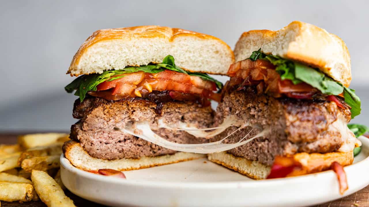 Stuffed Caprese Burgers