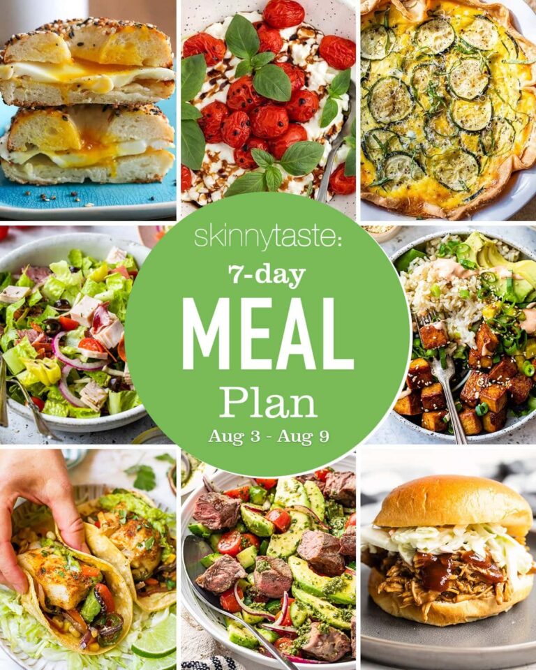 Free 7 Day Healthy Meal Plan (August 3-9) Free 7 Day Healthy Meal Plan (August 3-9)