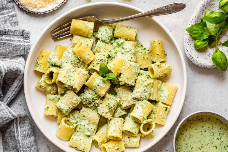 Creamy Pesto Pasta (With Cottage Cheese) Creamy Pesto Pasta (With Cottage Cheese)