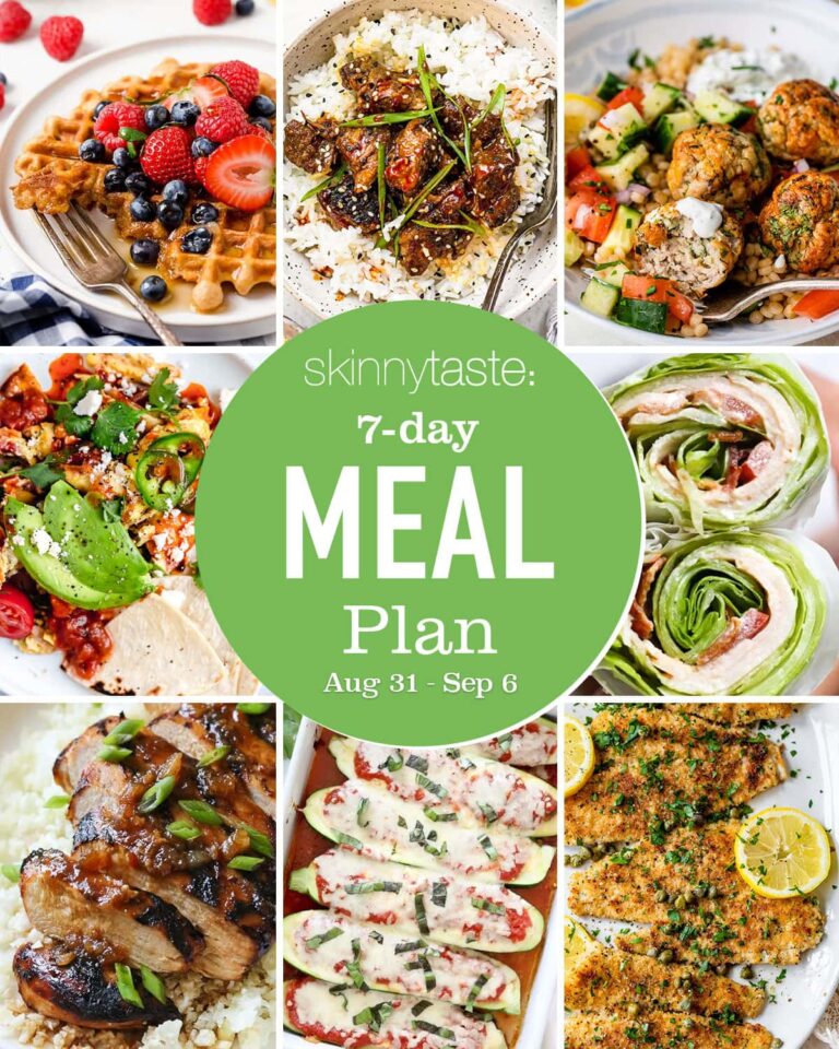 Free 7 Day Healthy Meal Plan (August 31-Sept 6) Free 7 Day Healthy Meal Plan (August 31-Sept 6)