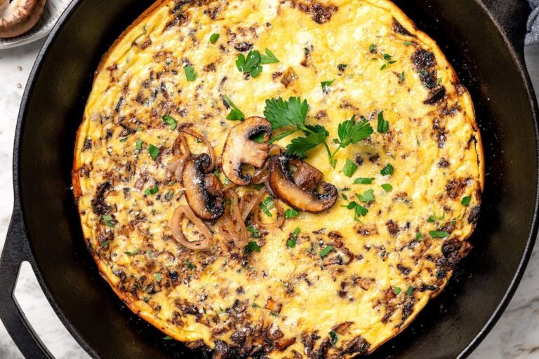 Easy Mushroom Frittata Recipe | Skinnytaste Easy Mushroom Frittata Recipe | Skinnytaste