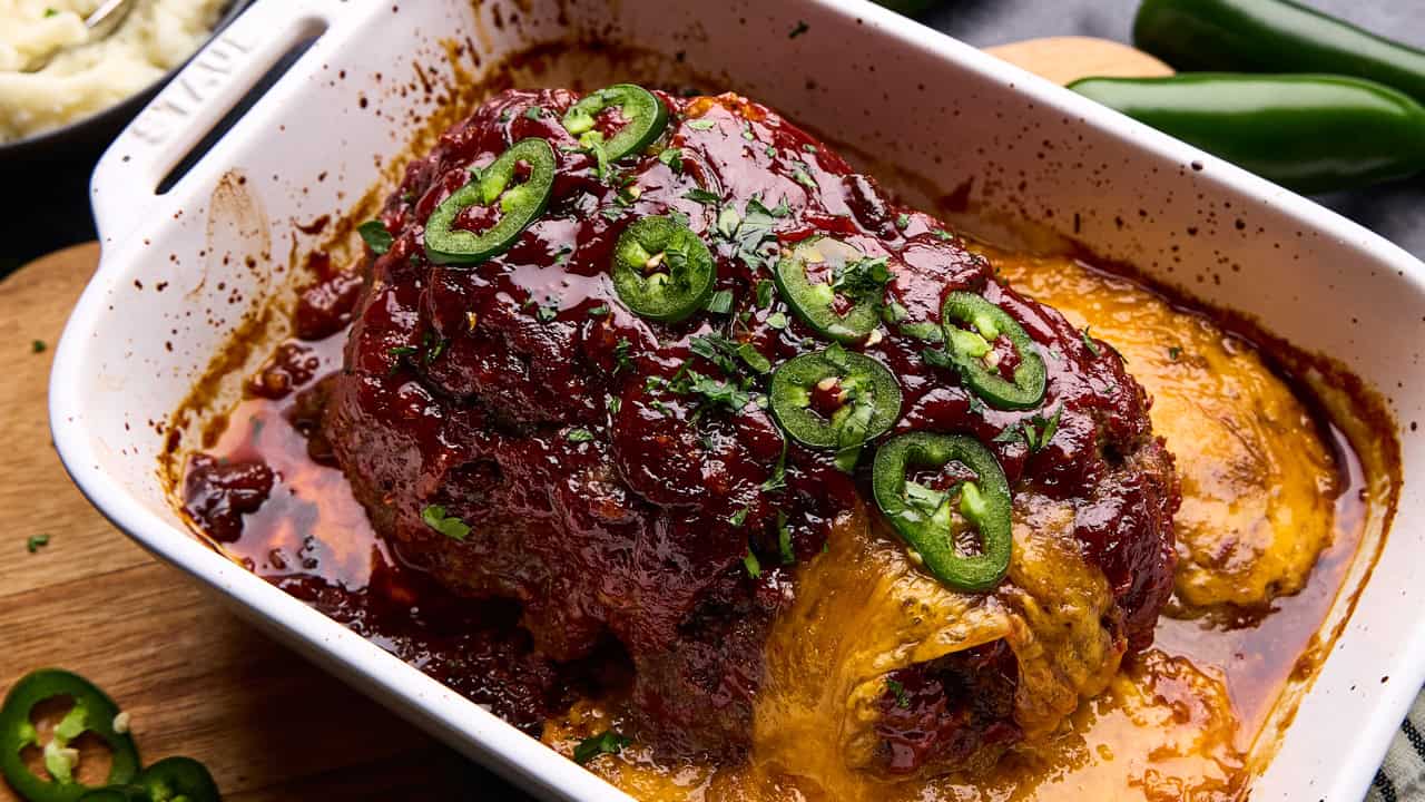 Jalapeño Cheddar Stuffed Meatloaf