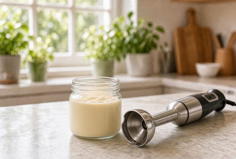 One Minute Mayo | Healthy Home Economist one minute mayo in glass jar