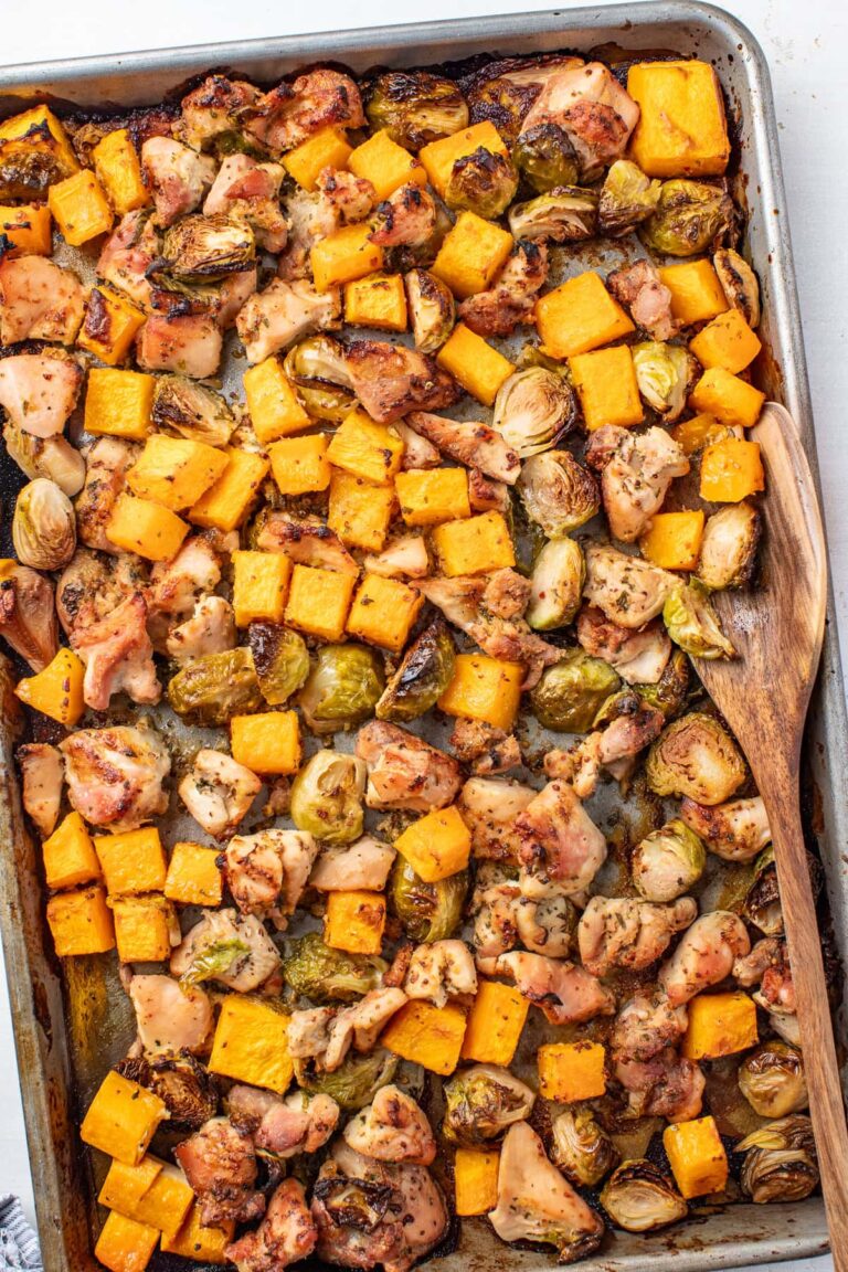 Maple Dijon Sheet Pan Chicken | Easy Fall Dinner Maple Dijon Sheet Pan Chicken