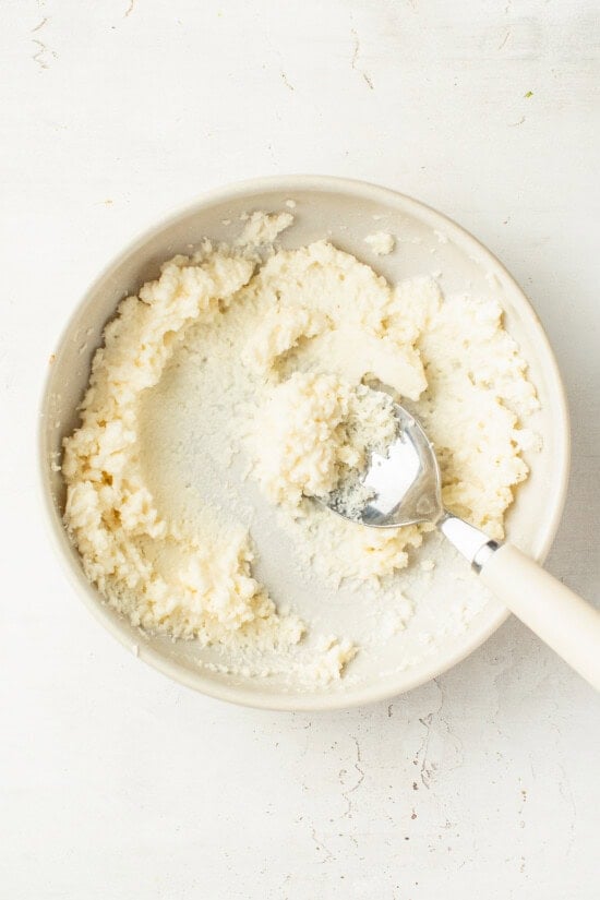 Pecorino mixed with water