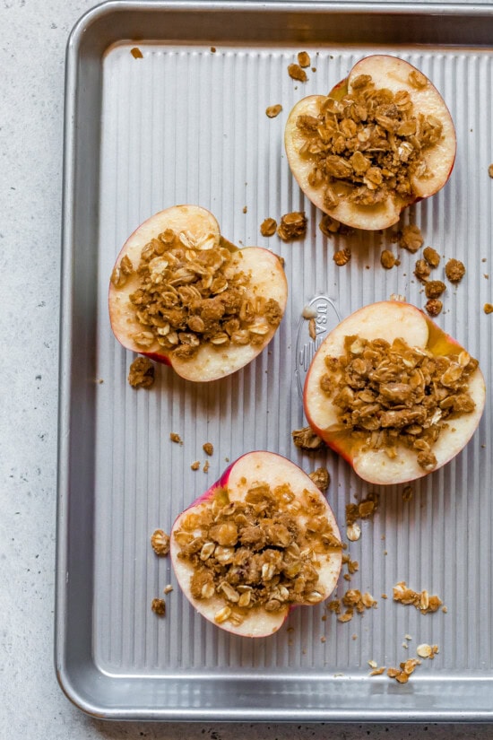 Baked Apples on a sheet pan