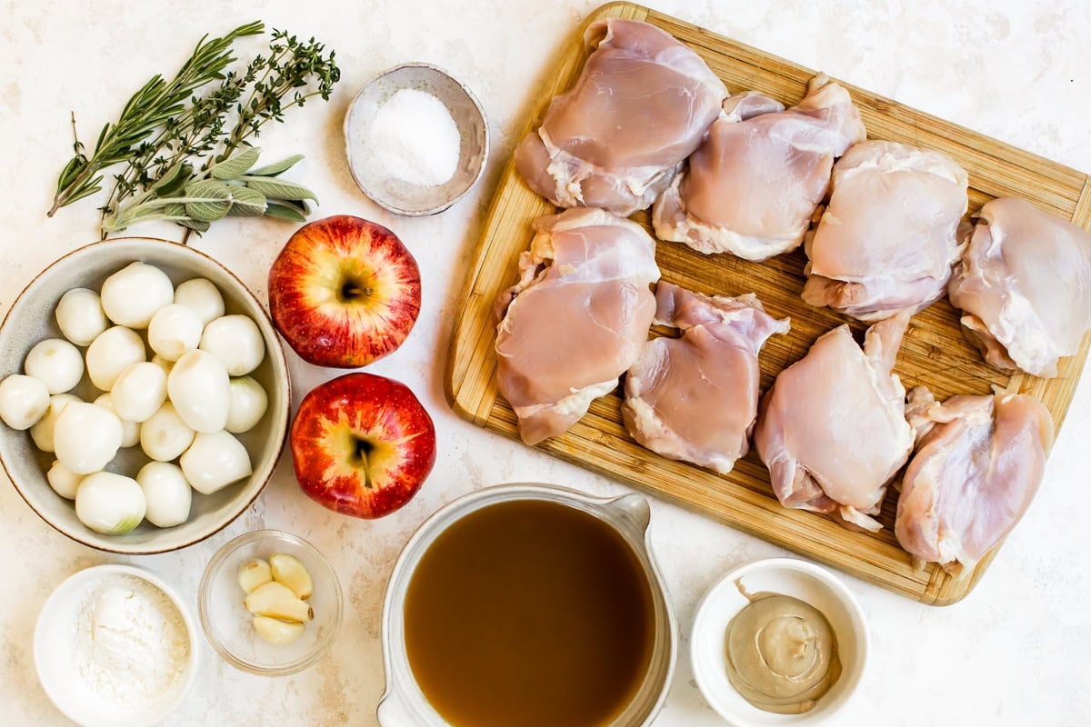 Ingredients for Crockpot Chicken with Apples