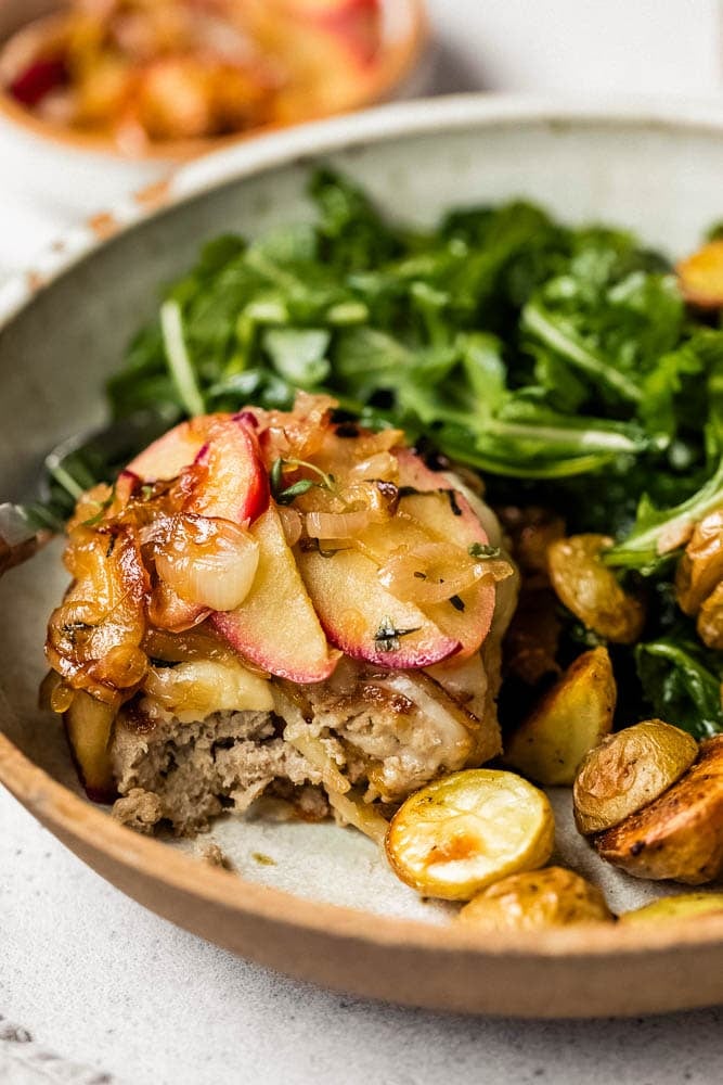 Turkey Burgers with Apples and Gruyère