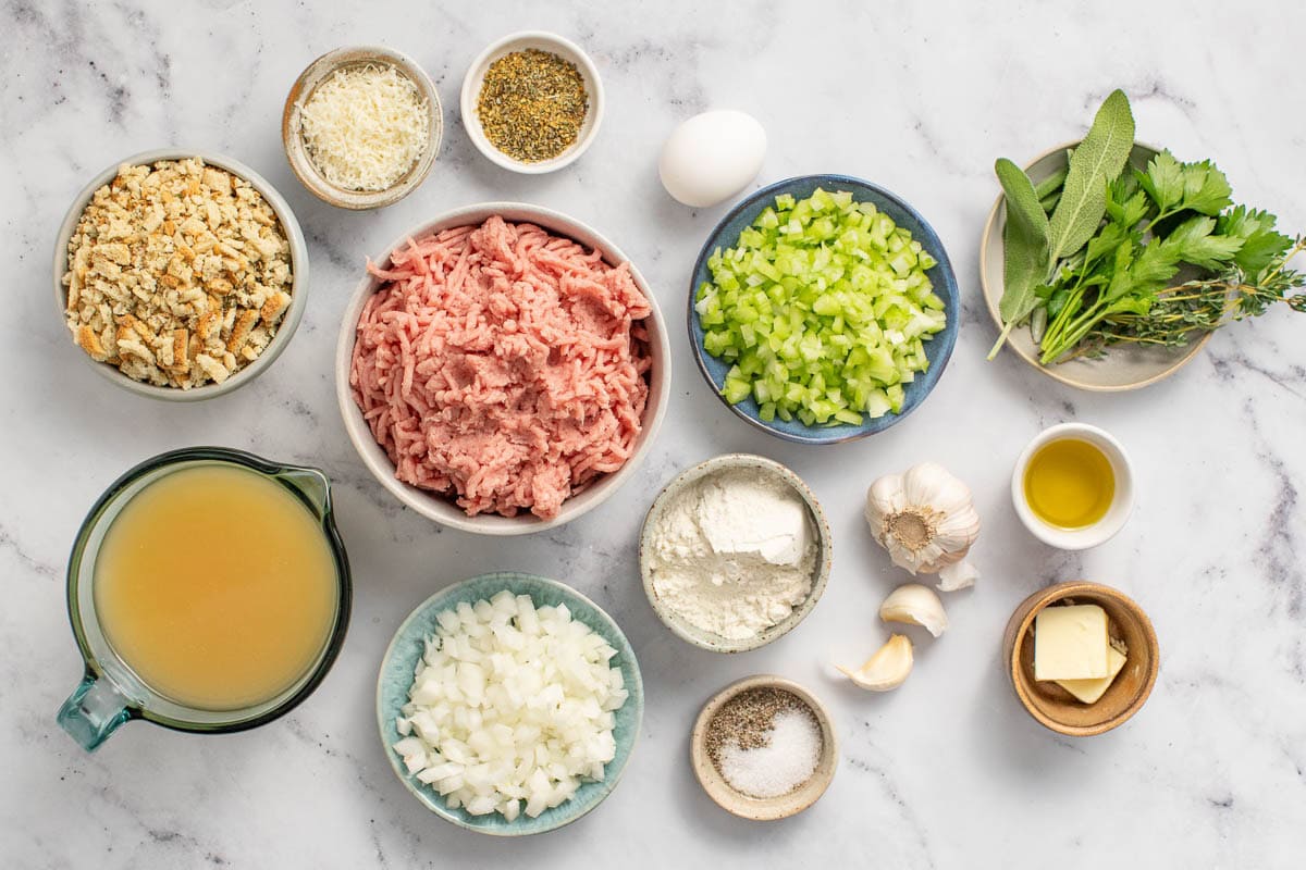 Thanksgiving Turkey Meatball ingredients