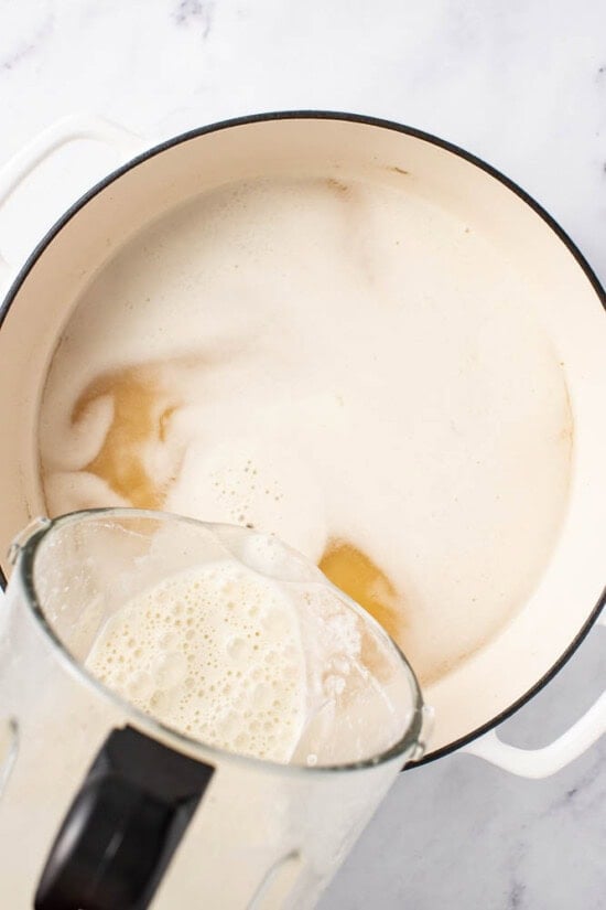 add the slurry