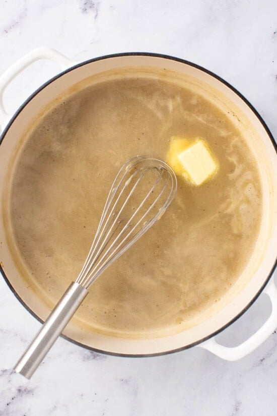whisk in butter