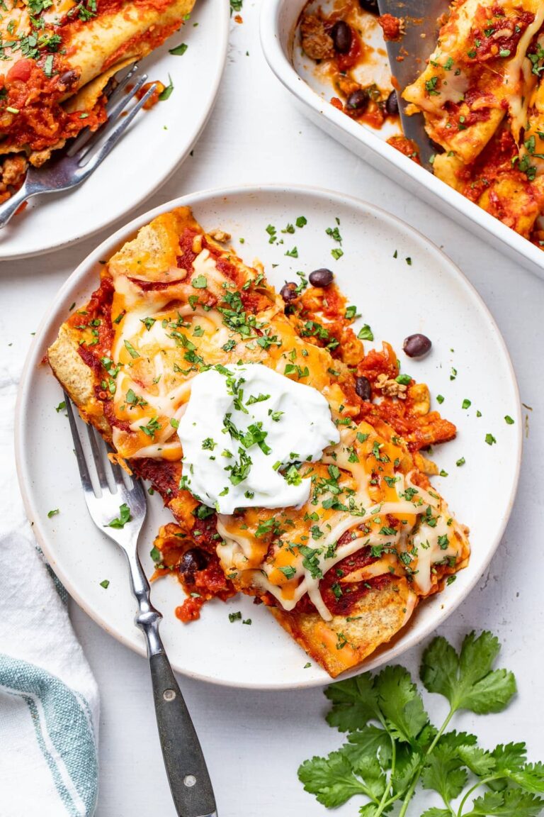 Turkey and Black Bean Enchiladas (High-Fiber) Turkey and Black Bean Enchiladas (High-Fiber)